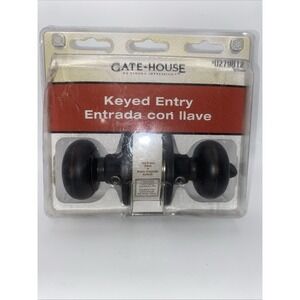 NEW Gate House Keyed Entry Door Knob Kit Aged Bronze Finish #0279812